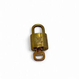 Authentic Louis Vuitton Brass Lock & Key Set - #320